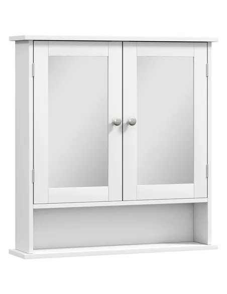 kleankin Bathroom Wall Storage Cabinet - White