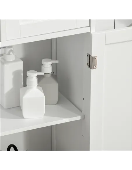 kleankin Bathroom Cabinet, Free Standing Bathroom Storage Cabinet with 2 Drawers and Adjustable Shelf, Small Bathroom Storage Un