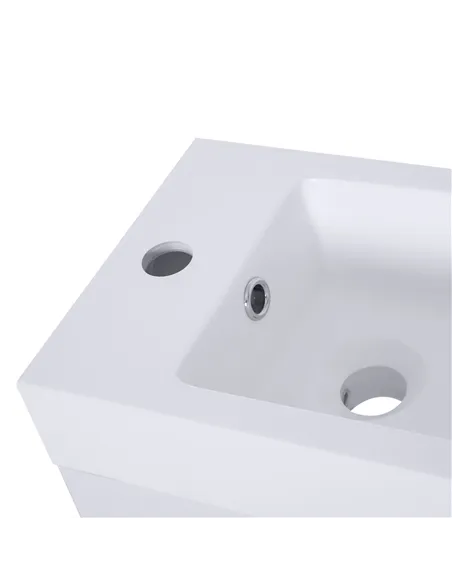 kleankin Under Sink Bathroom Vanity Unit Ceramic Basin Sink Cloakroom Storage Cabinet Home Furniture