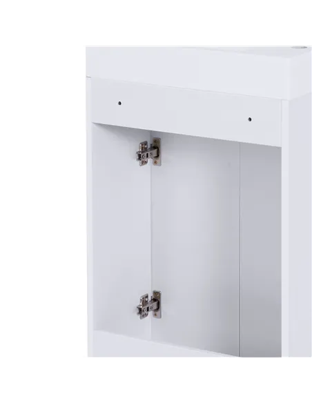 kleankin Under Sink Bathroom Vanity Unit Ceramic Basin Sink Cloakroom Storage Cabinet Home Furniture