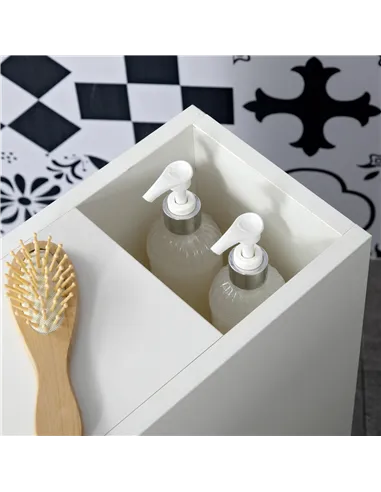 kleankin Slimline Bathroom Storage Cabinet - White