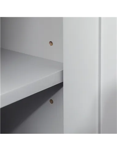 kleankin Under Sink Cabinet, Bathroom Vanity Unit, Pedestal Under Sink Design, Storage Cupboard with Adjustable Shelf, Grey