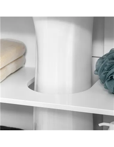 kleankin Modern Under Sink Cabinet with 2 Doors, Bathroom Vanity Unit, Pedestal Under Sink Design, Storage Cupboard with Adjusta