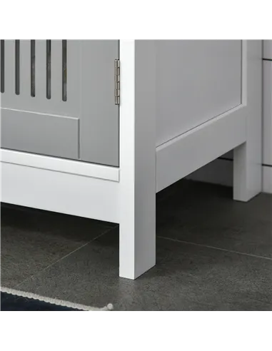 kleankin Modern Under Sink Cabinet with 2 Doors, Bathroom Vanity Unit, Pedestal Under Sink Design, Storage Cupboard with Adjusta