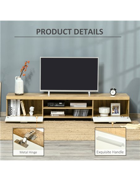 HOMCOM Modern TV unit Cabinet Entertainment Centre for TVs up to 90" w/ Cabinet Shelf for Living room Bedroom