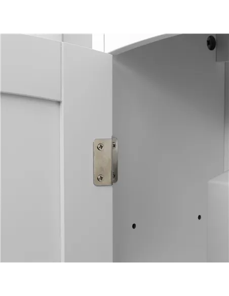 kleankin Bathroom Cabinet Wall Mounted, Modern Bathroom Wall Cabinet with Arched Door and Adjustable Shelf, Bathroom Storage Cab