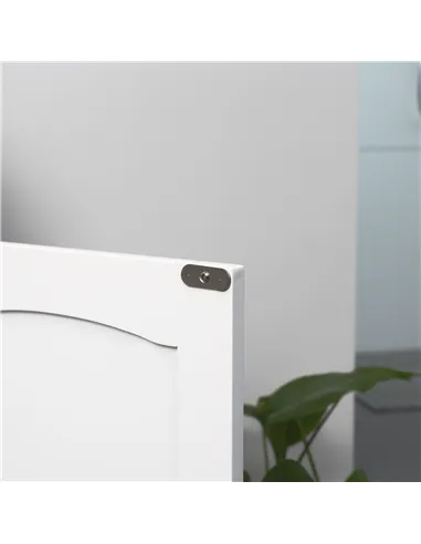 kleankin Pedestal Under Sink Cabinet with Double Doors, Modern Bathroom Vanity Unit, Storage Cupboard with Adjustable Shelves, W