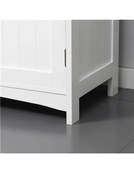 kleankin Pedestal Under Sink Cabinet with Double Doors, Modern Bathroom Vanity Unit, Storage Cupboard with Adjustable Shelves, W