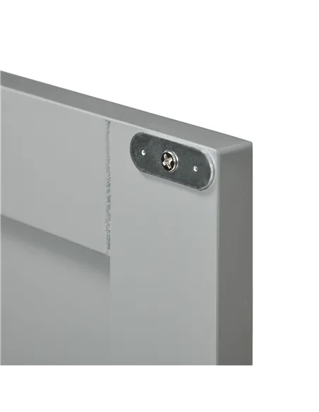 kleankin Pedestal Under Sink Cabinet with Double Doors, Modern Bathroom Vanity Storage Unit with Shelves, Light Grey