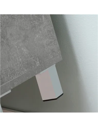 kleankin Under Sink Cabinet, Bathroom Vanity Unit, Storage Cupboard with Adjustable Shelves, White and Grey