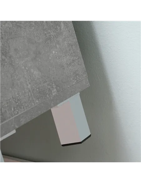 kleankin Under Sink Cabinet, Bathroom Vanity Unit, Storage Cupboard with Adjustable Shelves, White and Grey