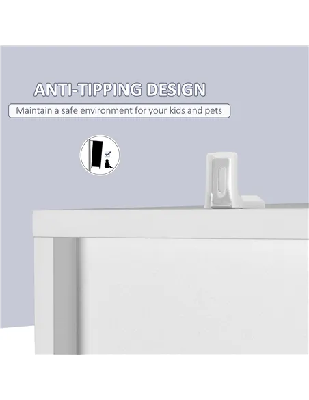 kleankin Tall Bathroom Storage Cabinet with Mirror, Narrow Bathroom Unit, Freestanding Bathroom Cupboard with Adjustable Shelves