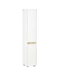 kleankin Tall Bathroom Cabinet with Adjustable Shelves, 5-Tier Modern Freestanding Tallboy with Storage Cabinets, White