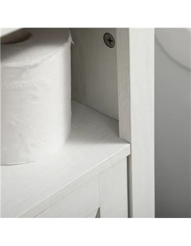 kleankin Under Sink Cabinet Bathroom Vanity Unit with Double Doors and Storage Shelves, 60 x 30 x 60cm, White