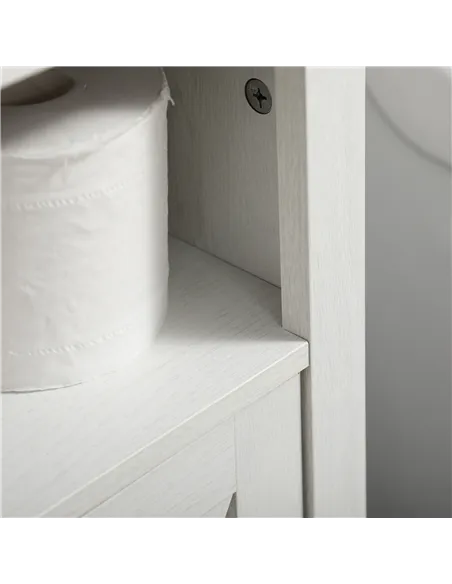 kleankin Under Sink Cabinet Bathroom Vanity Unit with Double Doors and Storage Shelves, 60 x 30 x 60cm, White