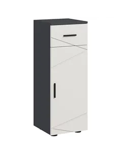 kleankin Slim Bathroom Cabinet, Narrow Bathroom Storage Cabinet with Drawer, Door Cupboard, Adjustable Shelf and Soft Close Mech