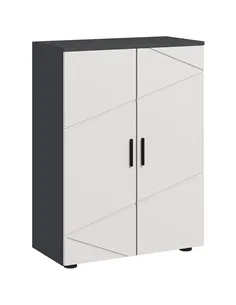 kleankin Small Bathroom Cabinet, Bathroom Storage Cabinet with 2-Doors Cupboard, 2 Adjustable Shelves and Soft Close Mechanism, 
