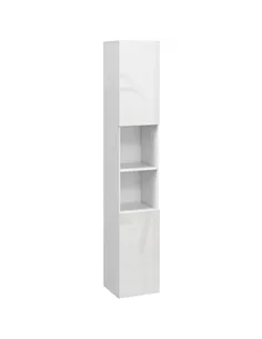 kleankin Multi-Storage Slim Bathroom Cabinet - High Gloss White