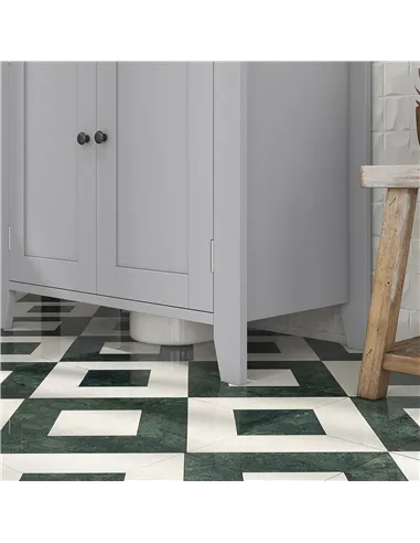 kleankin Under Sink Cabinet, Bathroom Sink Cabinet with 2 Doors, Pedestal Under Sink Design, Freestanding Bathroom Cupboard with