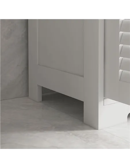 kleankin Three-Part Bathroom Storage Unit, with Shelf, Drawers & Cupboard - White