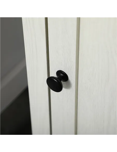 kleankin 2 Piece Bathroom Furniture Set, Tall Bathroom Cabinet with Adjustable Shelves, Under Sink Cabinet with Cupboard and Ope