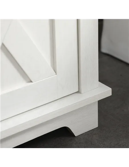 kleankin 2 Piece Bathroom Furniture Set, Tall Bathroom Cabinet with Adjustable Shelves, Under Sink Cabinet with Cupboard and Ope