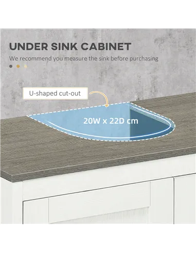 kleankin Bathroom Furniture Set with Adjustable Shelves, 6-Tier Tall Bathroom Storage Cabinet, Floor Cabinet with Drawer, Under 