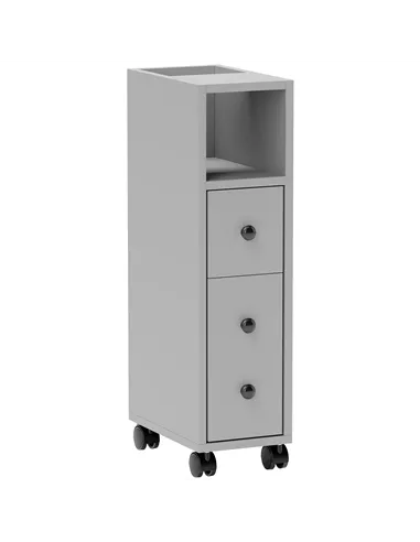kleankin Slimline Bathroom Storage Cabinet - Grey