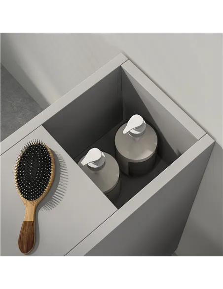 kleankin Slimline Bathroom Storage Cabinet - Grey