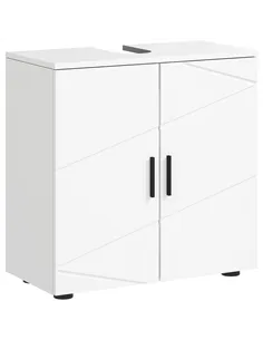 kleankin Under Sink Cabinet with Shelf - White