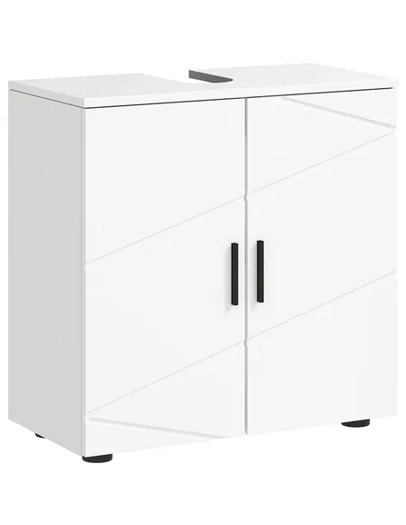 kleankin Under Sink Cabinet with Shelf - White