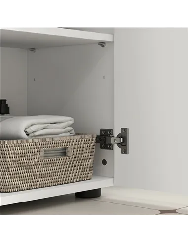 kleankin Under Sink Cabinet with Shelf - White