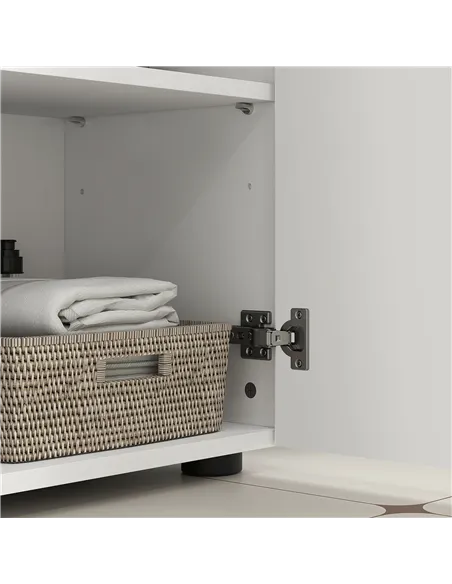 kleankin Under Sink Cabinet with Shelf - White