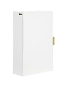 kleankin Bathroom Wall Cabinet, Over Toilet Storage Cupboard with Adjustable Shelves for Hallway, Living Room, White