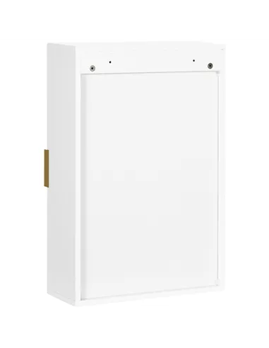 kleankin Bathroom Wall Cabinet, Over Toilet Storage Cupboard with Adjustable Shelves for Hallway, Living Room, White