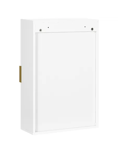 kleankin Bathroom Wall Cabinet, Over Toilet Storage Cupboard with Adjustable Shelves for Hallway, Living Room, White