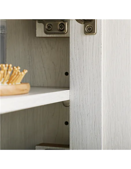 kleankin On-Wall Farmhouse Bathroom Storage Cabinet - White
