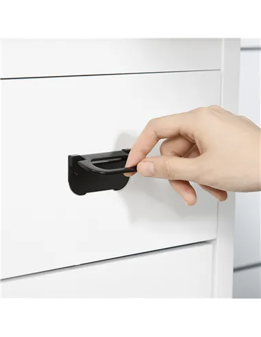 kleankin Bathroom Furniture Set, Bathroom Floor Cabinet with Drawer and Double Door, Tall Bathroom Cabinet with Drawer and Adjus