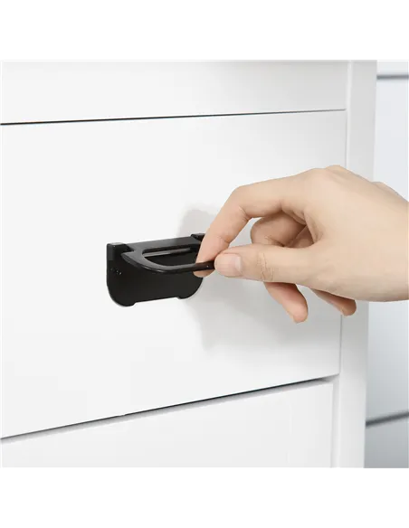 kleankin Bathroom Furniture Set, Bathroom Floor Cabinet with Drawer and Double Door, Tall Bathroom Cabinet with Drawer and Adjus