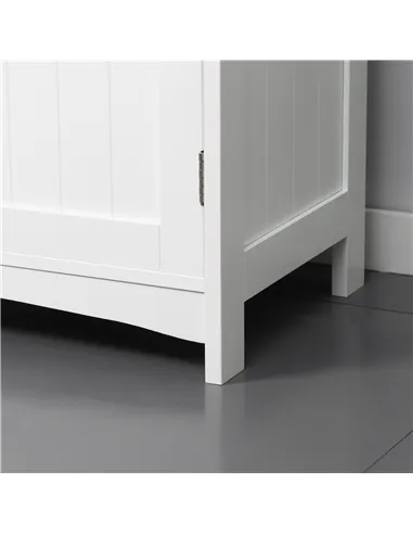 kleankin Bathroom Furniture Set with Adjustable Shelves, Tall Bathroom Storage Cabinet with Open Shelves, Bathroom Floor Cabinet