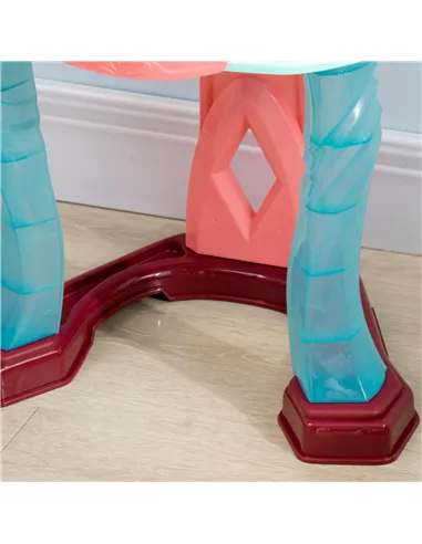 AIYAPLAY 31 Piece Kids Dressing Playset, with Magical Princess Mirror, Light and Sound - Pink and Blue