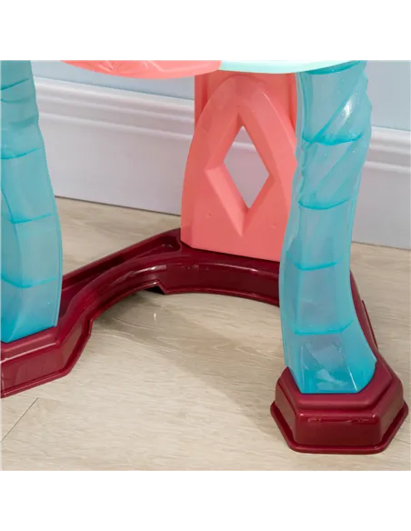 AIYAPLAY 31 Piece Kids Dressing Playset, with Magical Princess Mirror, Light and Sound - Pink and Blue