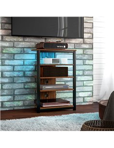 HOMCOM 4-Tier Corner TV Stand with Storage, LED Lights, Cable Management, Small TV Unit Entertainment Centre for TVs up to 29",  2