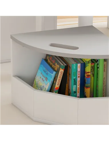 AIYAPLAY Five-Piece Kids Table and Chairs Set with Storage, for Ages 3-8 Years, Grey