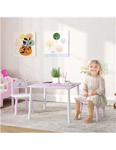 AIYAPLAY Princess-Designed Kids Table and Chairs Set for Activity, Art, Drawing, Toddler Table and Chairs Set for Playroom 2