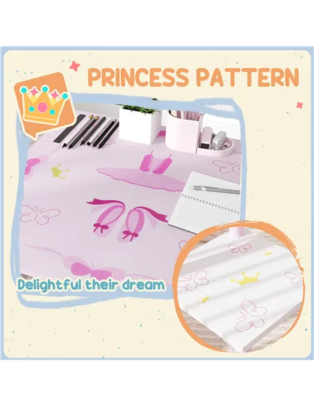 AIYAPLAY Princess-Designed Kids Table and Chairs Set for Activity, Art, Drawing, Toddler Table and Chairs Set for Playroom