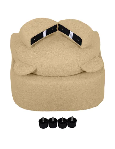 AIYAPLAY Kids Armchair, Bear Shaped Toddler Chair for Bedroom Playroom Living Room, Aged 18 Months to 3 Years - Khaki