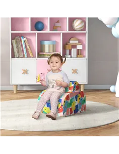AIYAPLAY Foldable Toddler Chair Soft Snuggle Sponge Filled for Bedroom Playroom, Aged 18 Months to 3 Years - Multicoloured 2