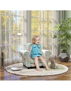 AIYAPLAY 2 Piece Kids Sofa Set with Cloud Design, Wooden Frame, for 1.5-3 Years Old, White 2