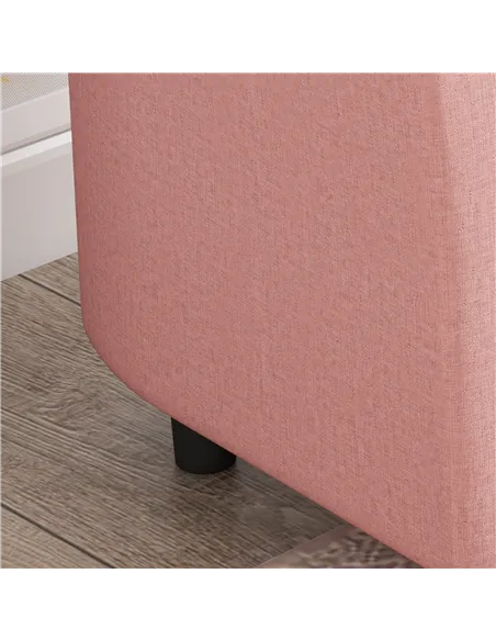AIYAPLAY 2PCs Kids Sofa Set with Footrest, for Playroom, Bedroom, Pink